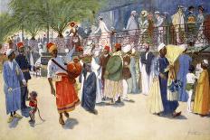 'Romeo and Juliet - Balcony scene at Shepheard's Hotel, Cairo', 1908-Lance Thackeray-Giclee Print