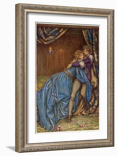 Lancelot and Guinevere Together for the Last Time-Eleanor Fortescue Brickdale-Framed Art Print