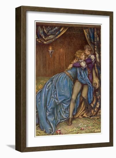 Lancelot and Guinevere Together for the Last Time-Eleanor Fortescue Brickdale-Framed Art Print