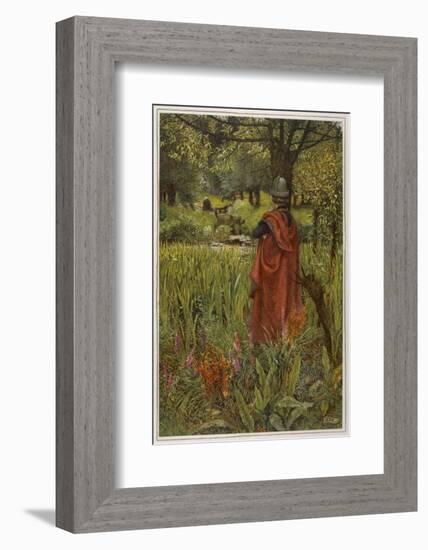 Lancelot Mourns for Elaine the "Lily-Maid of Astolat" Otherwise Known as the Lady of Shalott-Eleanor Fortescue Brickdale-Framed Photographic Print