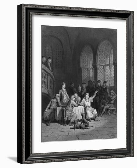 Lancelot Storytelling-Gustave Doré-Framed Art Print