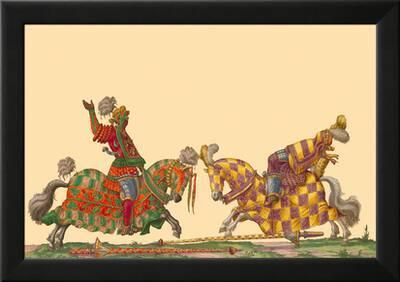 Lances At The Thrust Between Knights Art Print Hector Mair Paulus Art Com