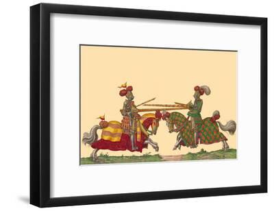 Lances At The Thrust Between Knights Art Print Hector Mair Paulus Art Com