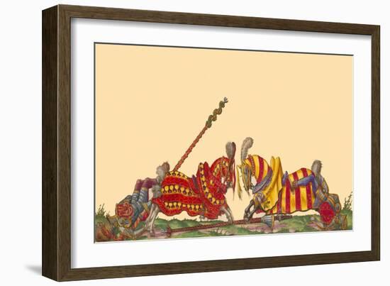 Lances at the Thrust Between Knights-Hector Mair Paulus-Framed Art Print