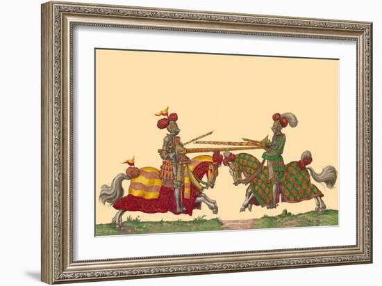 Lances at the Thrust Between Knights-Hector Mair Paulus-Framed Art Print