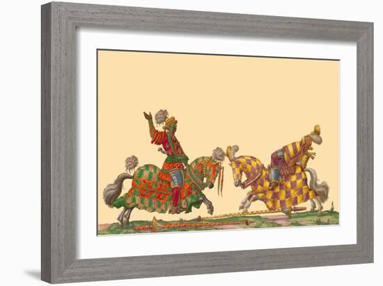 Lances at the Thrust Between Knights-Hector Mair Paulus-Framed Art Print