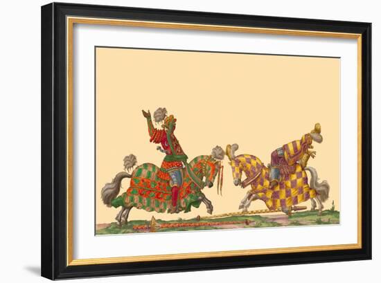 Lances at the Thrust Between Knights-Hector Mair Paulus-Framed Art Print