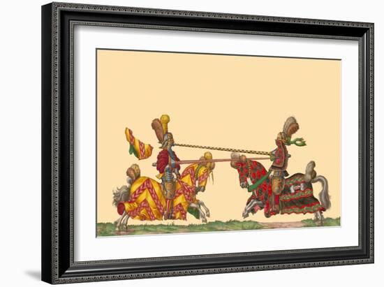 Lances at the Thrust Between Knights-Hector Mair Paulus-Framed Art Print