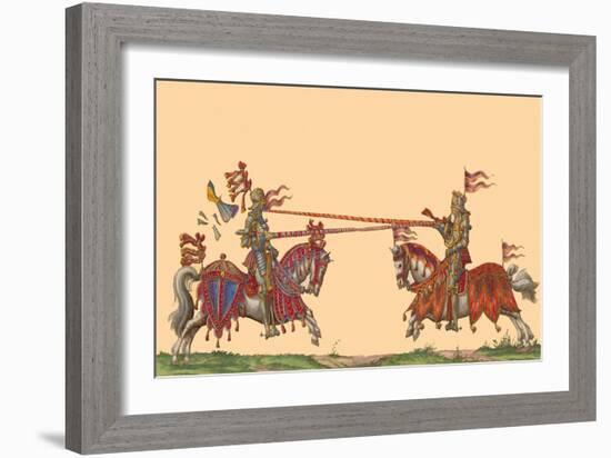 Lances at the Thrust Between Knights-Hector Mair Paulus-Framed Art Print