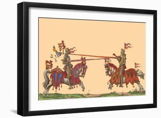 Lances at the Thrust Between Knights-Hector Mair Paulus-Framed Art Print