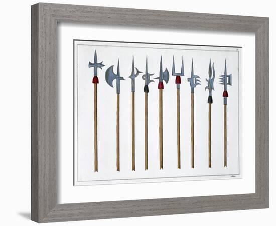 Lances, spears, halberds and partisanes, 1842-Friedrich Martin von Reibisch-Framed Giclee Print