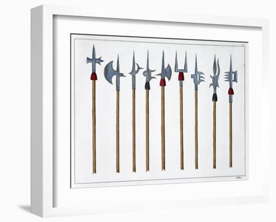 Lances, spears, halberds and partisanes, 1842-Friedrich Martin von Reibisch-Framed Giclee Print