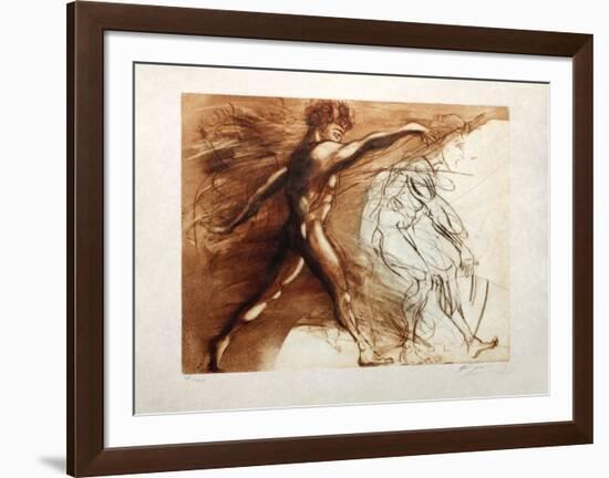 Lanceur de javelot-Jean-marie Guiny-Framed Limited Edition