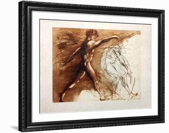 Lanceur de javelot-Jean-marie Guiny-Framed Limited Edition