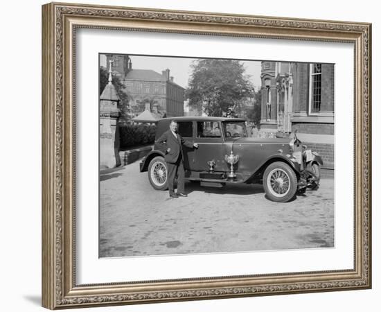 Lanchester Straight Eight of A Millership at the Southport Rally, 1928-Bill Brunell-Framed Photographic Print