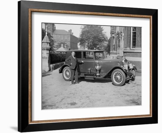 Lanchester Straight Eight of A Millership at the Southport Rally, 1928-Bill Brunell-Framed Photographic Print