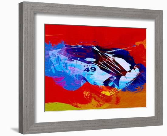 Lancia Stratos Watercolor 2-NaxArt-Framed Art Print