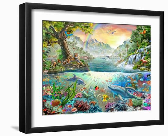 Land and Water Utopia-Adrian Chesterman-Framed Art Print