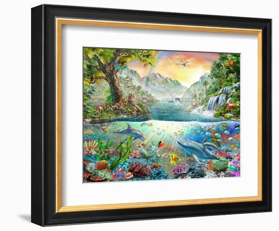 Land and Water Utopia-Adrian Chesterman-Framed Premium Giclee Print