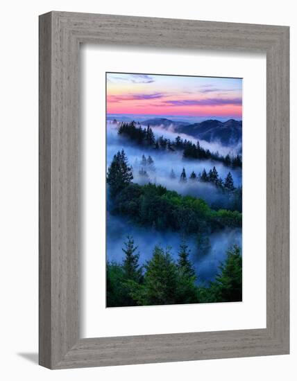 Land of Dreams and Fog, Sunset Over San Francisco Bay Area Hills-Vincent James-Framed Photographic Print