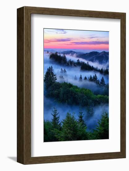 Land of Dreams and Fog, Sunset Over San Francisco Bay Area Hills-Vincent James-Framed Photographic Print