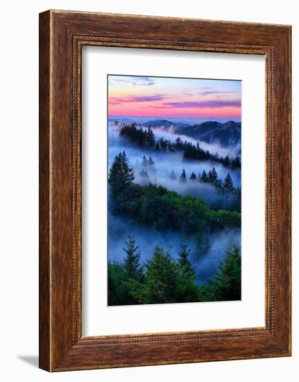 Land of Dreams and Fog, Sunset Over San Francisco Bay Area Hills-Vincent James-Framed Photographic Print