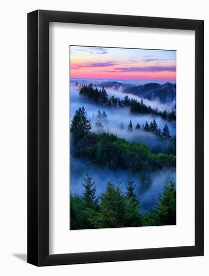 Land of Dreams and Fog, Sunset Over San Francisco Bay Area Hills-Vincent James-Framed Photographic Print