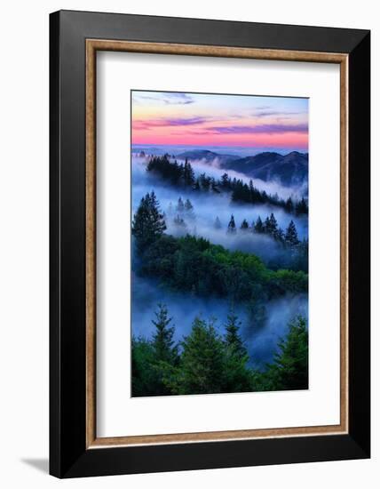 Land of Dreams and Fog, Sunset Over San Francisco Bay Area Hills-Vincent James-Framed Photographic Print