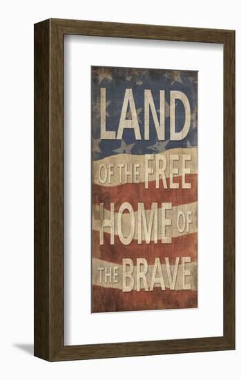 Land of the Free Home of the Brave-Sparx Studio-Framed Art Print