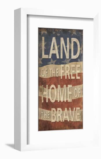Land of the Free Home of the Brave-Sparx Studio-Framed Art Print