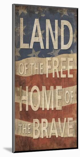 Land of the Free Home of the Brave-Sparx Studio-Mounted Art Print