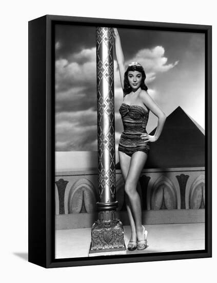 Land of the Pharaoes by Howard Hawks with Joan Collins, British actress born may 23rd, 1933, here 1-null-Framed Stretched Canvas