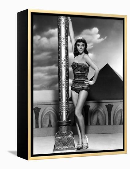 Land of the Pharaoes by Howard Hawks with Joan Collins, British actress born may 23rd, 1933, here 1-null-Framed Stretched Canvas