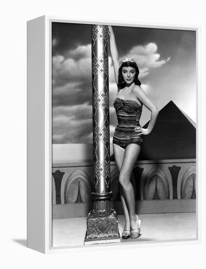 Land of the Pharaoes by Howard Hawks with Joan Collins, British actress born may 23rd, 1933, here 1-null-Framed Stretched Canvas