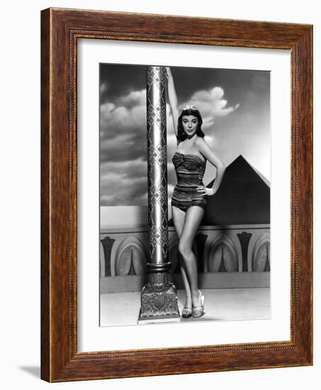 Land of the Pharaoes by Howard Hawks with Joan Collins, British actress born may 23rd, 1933, here 1-null-Framed Photo