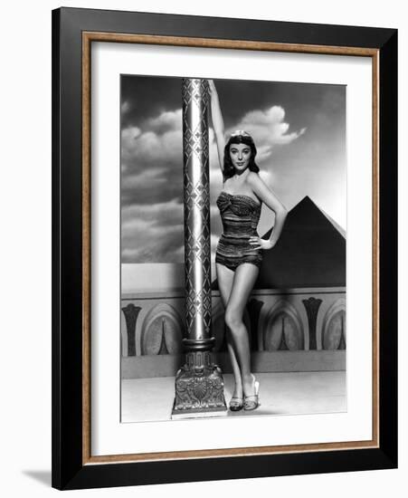 Land of the Pharaoes by Howard Hawks with Joan Collins, British actress born may 23rd, 1933, here 1-null-Framed Photo