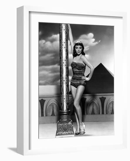 Land of the Pharaoes by Howard Hawks with Joan Collins, British actress born may 23rd, 1933, here 1-null-Framed Photo