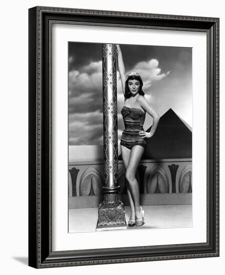 Land of the Pharaoes by Howard Hawks with Joan Collins, British actress born may 23rd, 1933, here 1-null-Framed Photo