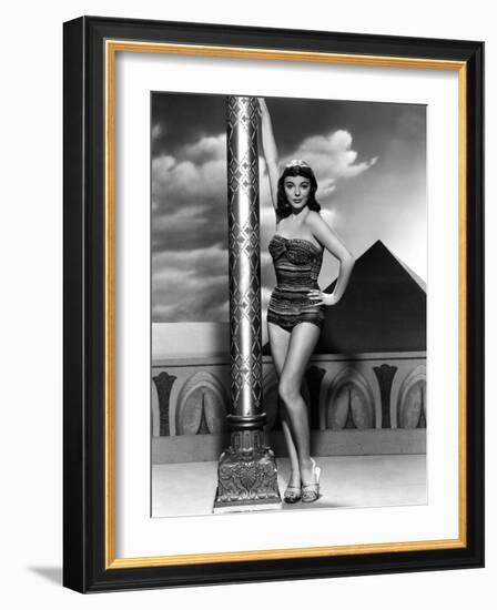 Land of the Pharaoes by Howard Hawks with Joan Collins, British actress born may 23rd, 1933, here 1-null-Framed Photo