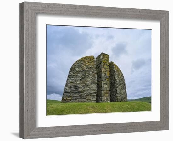 Land Raiders Monument Near Coll and Gress, Isle of Lewis, Scotland-Martin Zwick-Framed Photographic Print