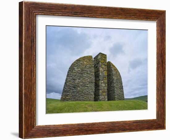 Land Raiders Monument Near Coll and Gress, Isle of Lewis, Scotland-Martin Zwick-Framed Photographic Print