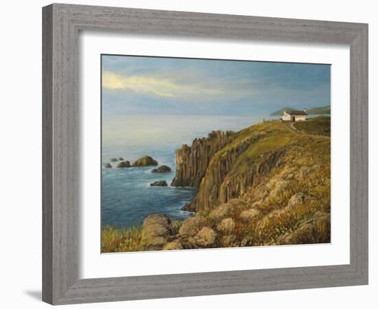 Land'S End In Cornwall-kirilstanchev-Framed Art Print