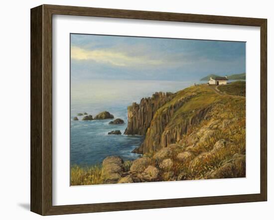 Land'S End In Cornwall-kirilstanchev-Framed Art Print