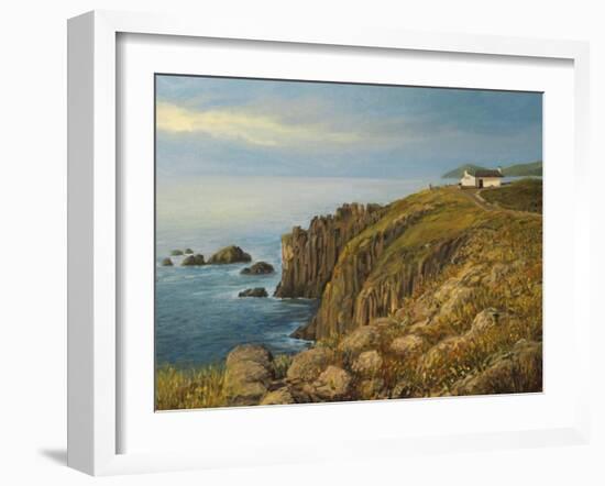 Land'S End In Cornwall-kirilstanchev-Framed Art Print