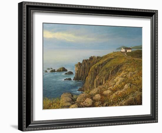 Land'S End In Cornwall-kirilstanchev-Framed Art Print