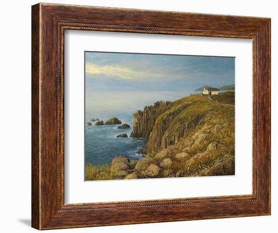 Land'S End In Cornwall-kirilstanchev-Framed Art Print