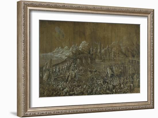 Landaknechten, Battle on a Bridge-Albrecht Altdorfer-Framed Giclee Print