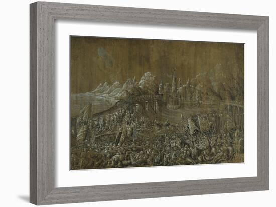 Landaknechten, Battle on a Bridge-Albrecht Altdorfer-Framed Giclee Print