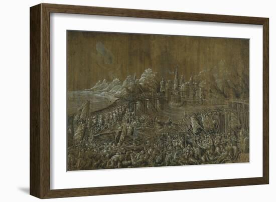 Landaknechten, Battle on a Bridge-Albrecht Altdorfer-Framed Giclee Print