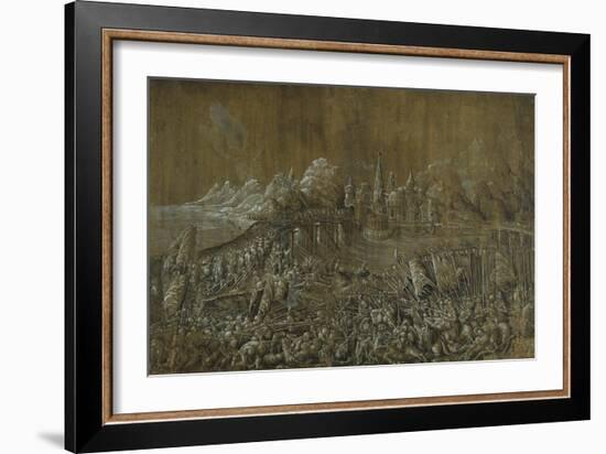 Landaknechten, Battle on a Bridge-Albrecht Altdorfer-Framed Giclee Print